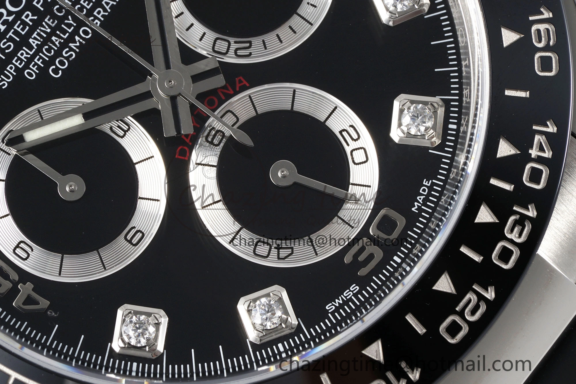 Daytona 116519 Clean Factory 1:1 Best Edition Black Diamonds Dial on Oysterflex Rubber Strap SA Casual 1829