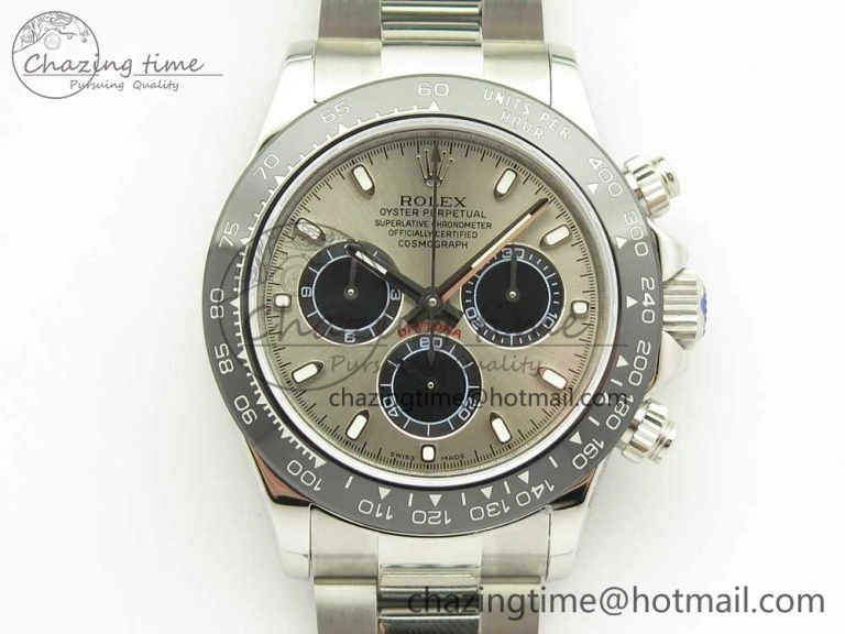 Sophisticated Daytona 116519 JHF Best Edition Ceramic Bezel Gray Dial on SS Bracelet A 3265