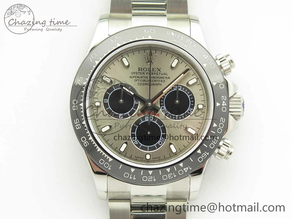 Sophisticated Daytona 116519 JHF Best Edition Ceramic Bezel Gray Dial on SS Bracelet A 3265
