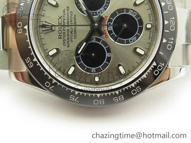 Sophisticated Daytona 116519 JHF Best Edition Ceramic Bezel Gray Dial on SS Bracelet A 3265