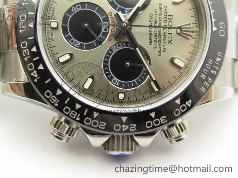 Sophisticated Daytona 116519 JHF Best Edition Ceramic Bezel Gray Dial on SS Bracelet A 3265