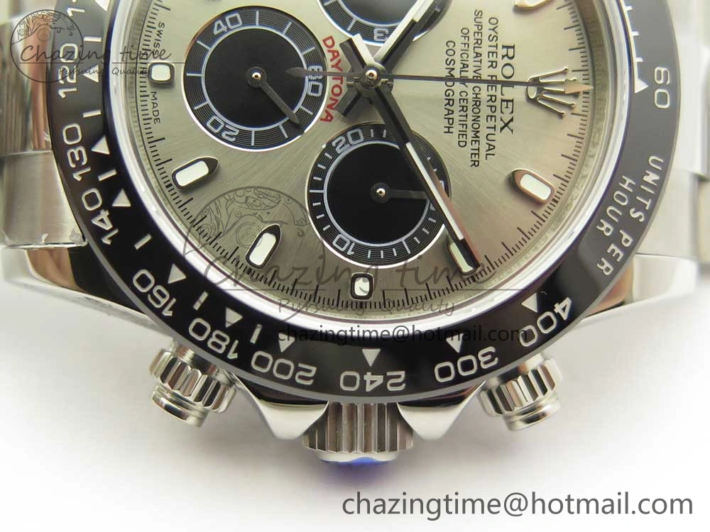 Sophisticated Daytona 116519 JHF Best Edition Ceramic Bezel Gray Dial on SS Bracelet A 3265