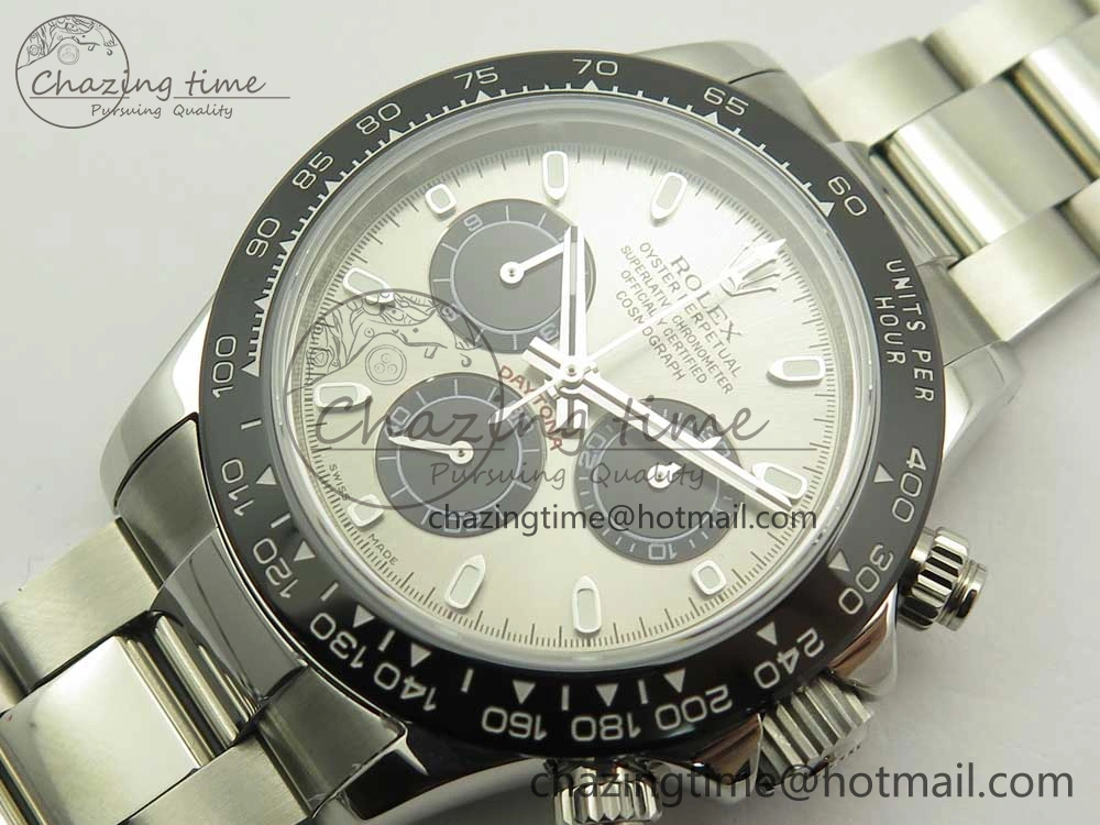 Sophisticated Daytona 116519 JHF Best Edition Ceramic Bezel Gray Dial on SS Bracelet A 3265