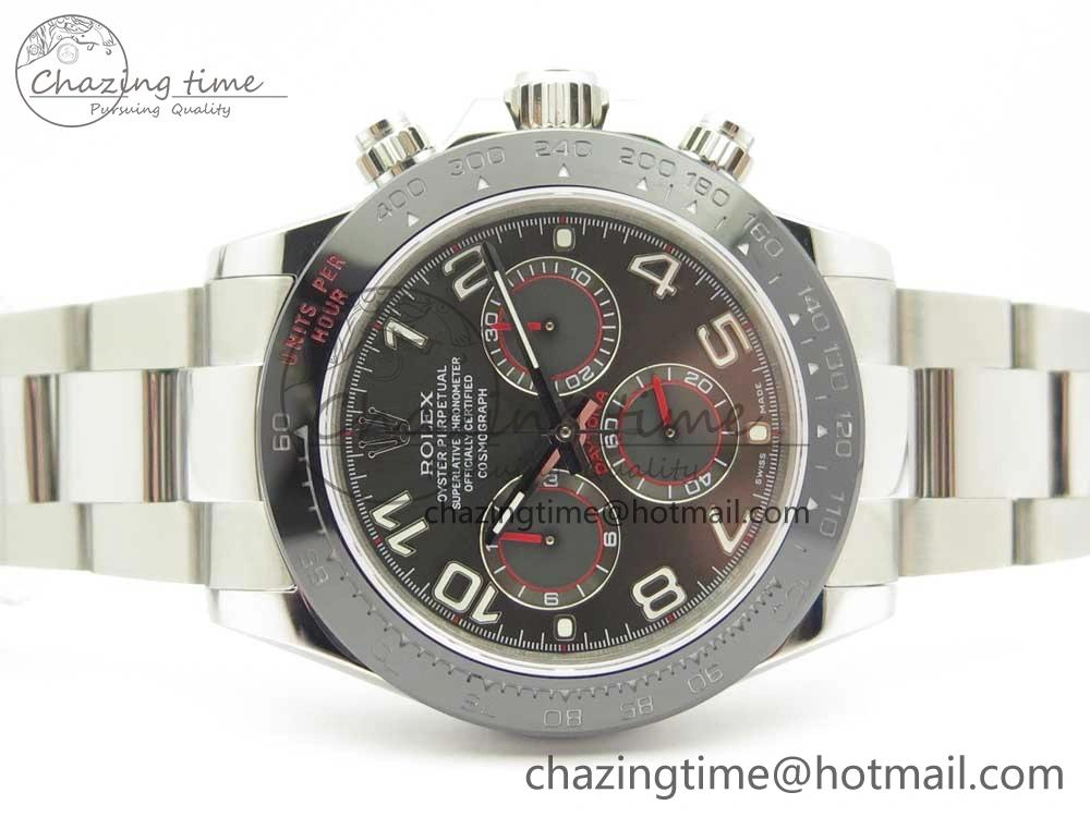 Daytona 116519 JHF Best Edition Ceramic Bezel Gray Numeral Dial on SS Bracelet A Fashionable 3264