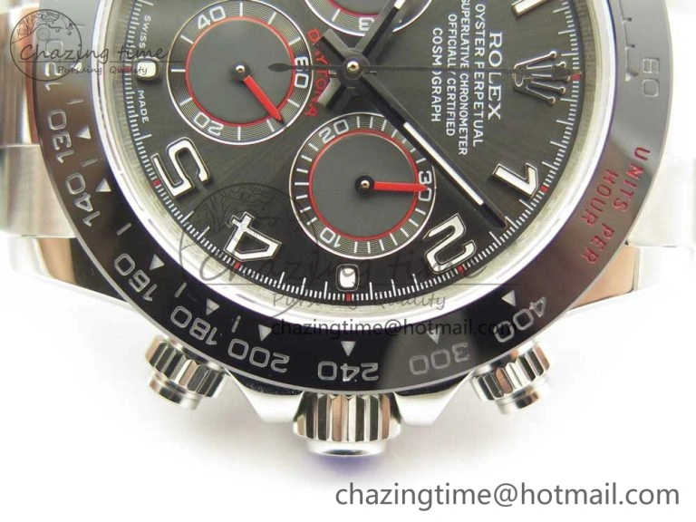 Daytona 116519 JHF Best Edition Ceramic Bezel Gray Numeral Dial on SS Bracelet A Fashionable 3264