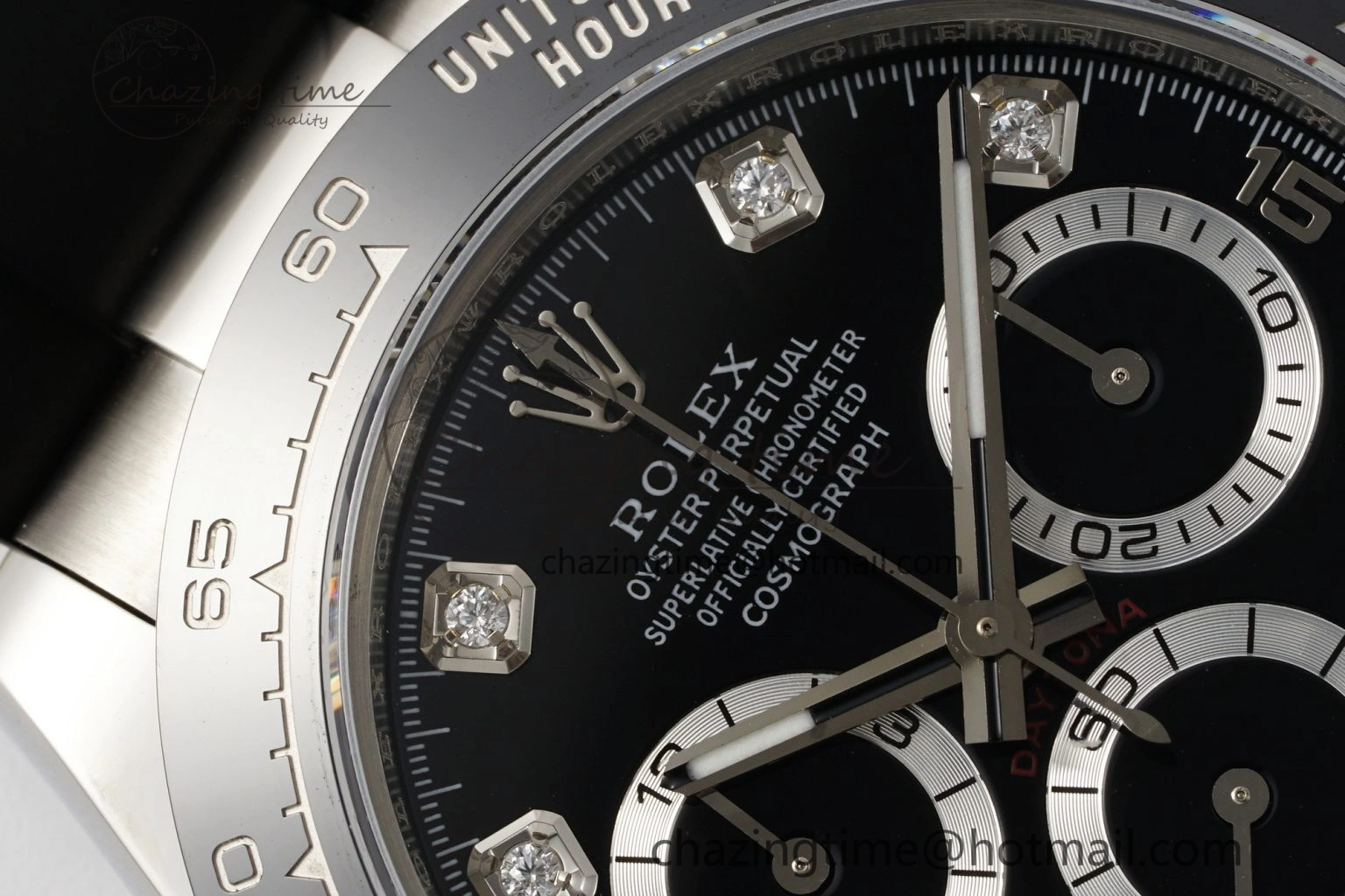 Daytona 116519 Noob  1:1 Best Edition Black Diamonds Dial on Oysterflex Strap SA Sleek 2015
