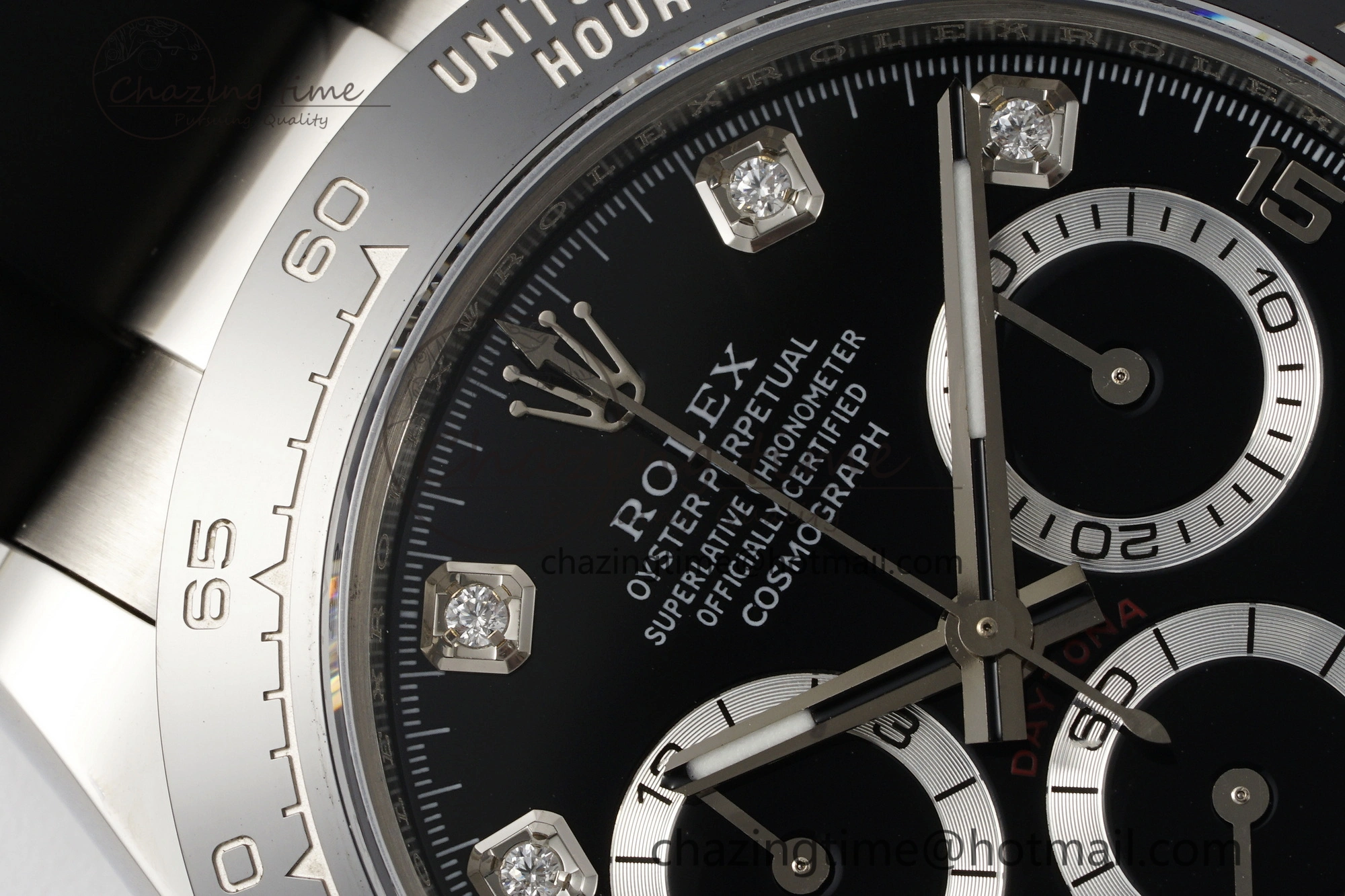 Daytona 116519 Noob  1:1 Best Edition Black Diamonds Dial on Oysterflex Strap SA Sleek 2015
