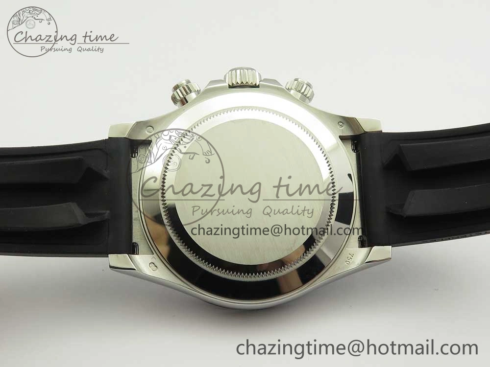 Daytona 116519 Noob 1:1 Best Edition 904L SS Case Blue Dial on Black Rubber Strap SA4130 (Free Extra Strap) Practical 3290