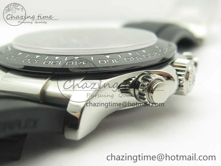 Daytona 116519 Noob 1:1 Best Edition 904L SS Case Gray Black Dial on Black Rubber Strap SA4130 (Free Extra Strap) Casual 3336
