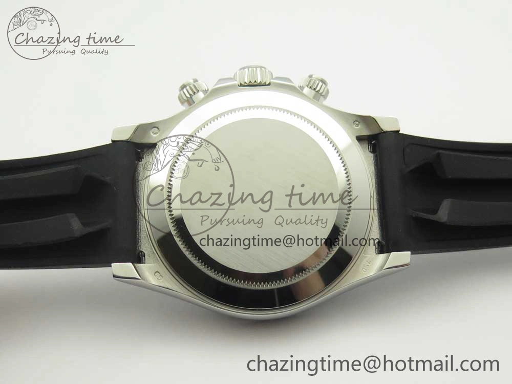 Daytona 116519 Noob 1:1 Best Edition 904L SS Case Gray Black Dial on Black Rubber Strap SA4130 (Free Extra Strap) Casual 3336