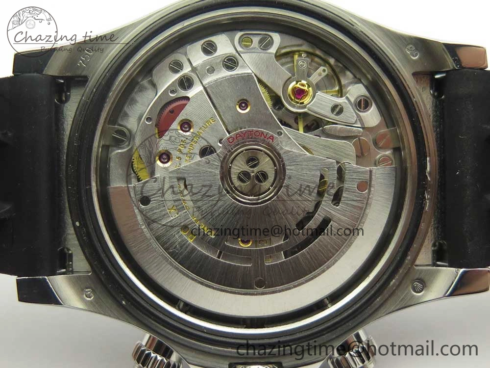 Daytona 116519 Noob 1:1 Best Edition 904L SS Case Gray Black Dial on Black Rubber Strap SA4130 (Free Extra Strap) Casual 3336