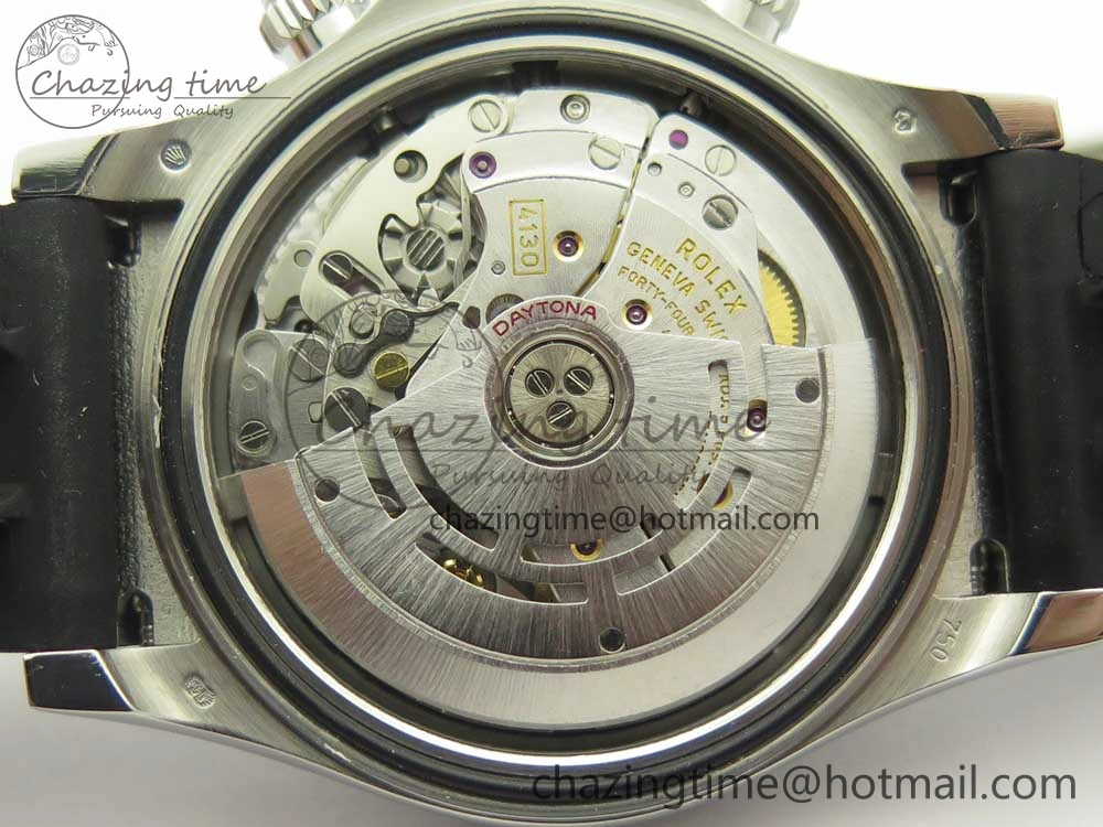 Daytona 116519 Noob 1:1 Best Edition 904L SS Case Gray Black Dial on Black Rubber Strap SA4130 (Free Extra Strap) Casual 3336