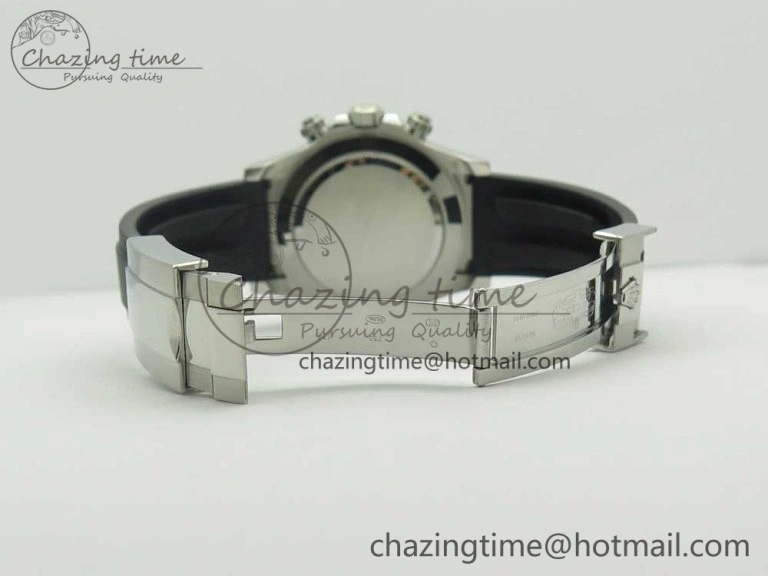 Daytona 116519 Noob 1:1 Best Edition 904L SS Case Gray Black Dial on Black Rubber Strap SA4130 (Free Extra Strap) Casual 3336