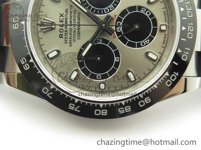 Daytona 116519 Noob 1:1 Best Edition 904L SS Case Gray Black Dial on Black Rubber Strap SA4130 (Free Extra Strap) Casual 3336