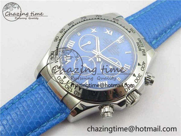 Daytona 116519 OXF Best Edition Blue Dial on Blue Leather Strap A Stylish 3073