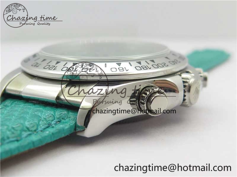 Compact Daytona 116519 OXF Best Edition Green Dial on Green Leather Strap A 3072