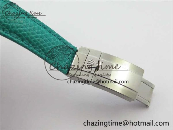 Compact Daytona 116519 OXF Best Edition Green Dial on Green Leather Strap A 3072