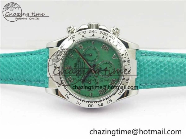 Compact Daytona 116519 OXF Best Edition Green Dial on Green Leather Strap A 3072