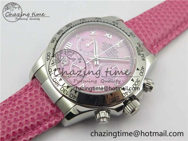 MoistureWicking Daytona 116519 OXF Best Edition Pink Dial on Pink Leather Strap A 10510