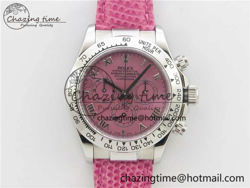 MoistureWicking Daytona 116519 OXF Best Edition Pink Dial on Pink Leather Strap A 10510