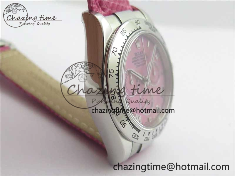 MoistureWicking Daytona 116519 OXF Best Edition Pink Dial on Pink Leather Strap A 10510