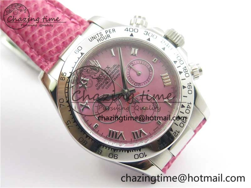 MoistureWicking Daytona 116519 OXF Best Edition Pink Dial on Pink Leather Strap A 10510
