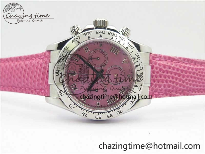 MoistureWicking Daytona 116519 OXF Best Edition Pink Dial on Pink Leather Strap A 10510
