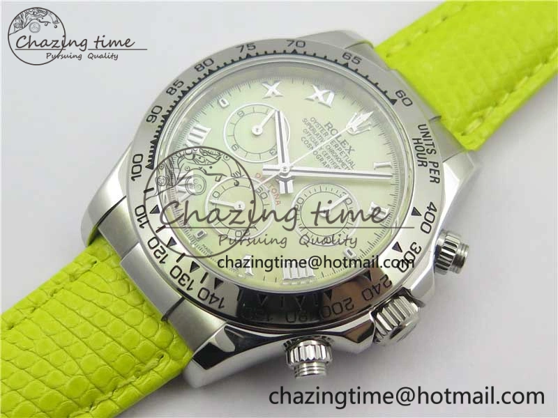 TechFriendly Daytona 116519 OXF Best Edition Yellow Dial on Yellow Leather Strap A 3070
