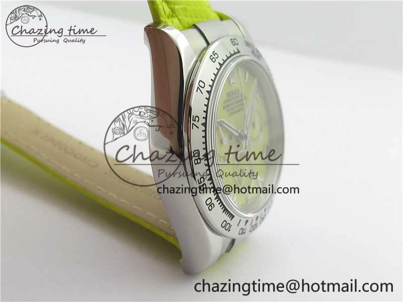 TechFriendly Daytona 116519 OXF Best Edition Yellow Dial on Yellow Leather Strap A 3070