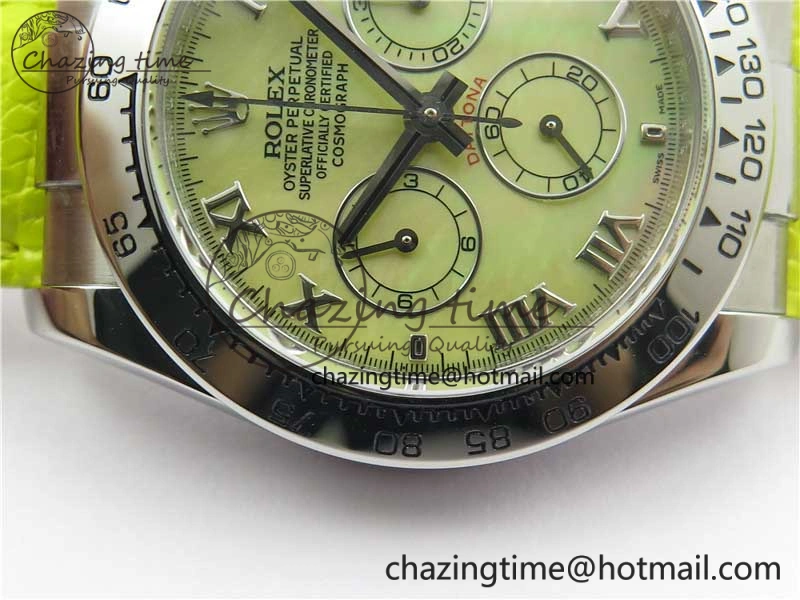 TechFriendly Daytona 116519 OXF Best Edition Yellow Dial on Yellow Leather Strap A 3070