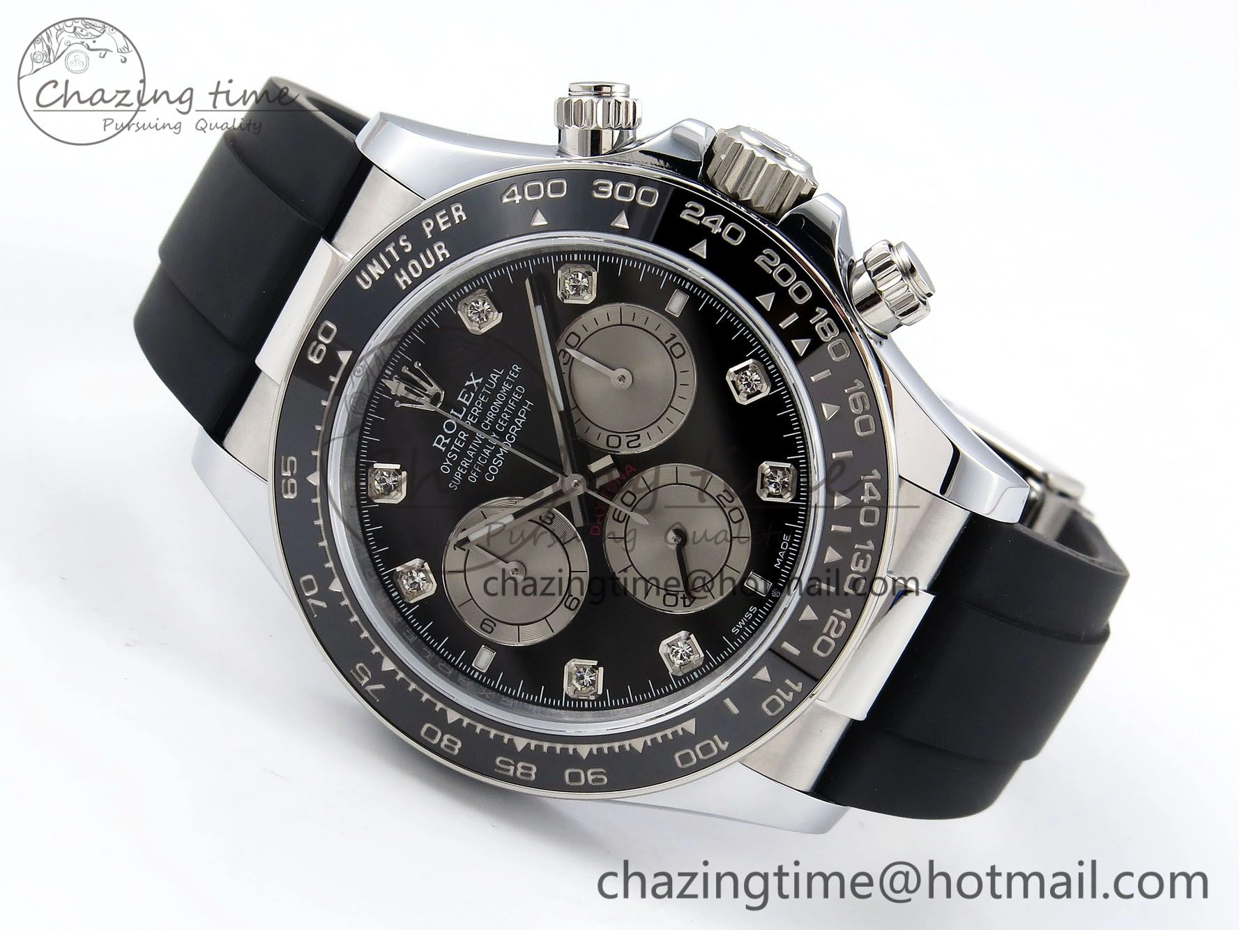 Chic Daytona 116519 QF 1:1 Best Edition Black White Diamonds Dial on Oysterflex Strap SH4130 V3 (Gain Weight) 1404