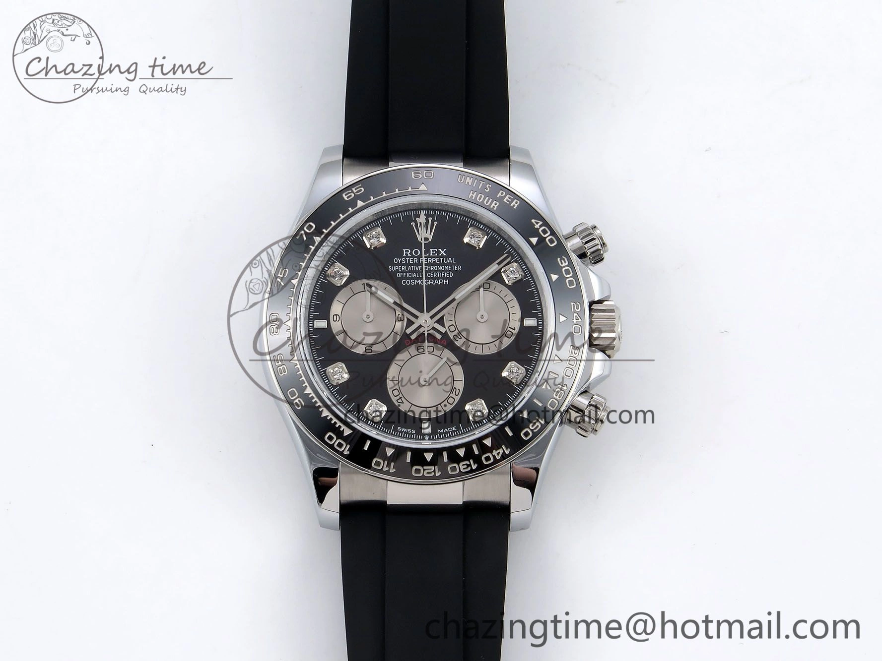 Chic Daytona 116519 QF 1:1 Best Edition Black White Diamonds Dial on Oysterflex Strap SH4130 V3 (Gain Weight) 1404