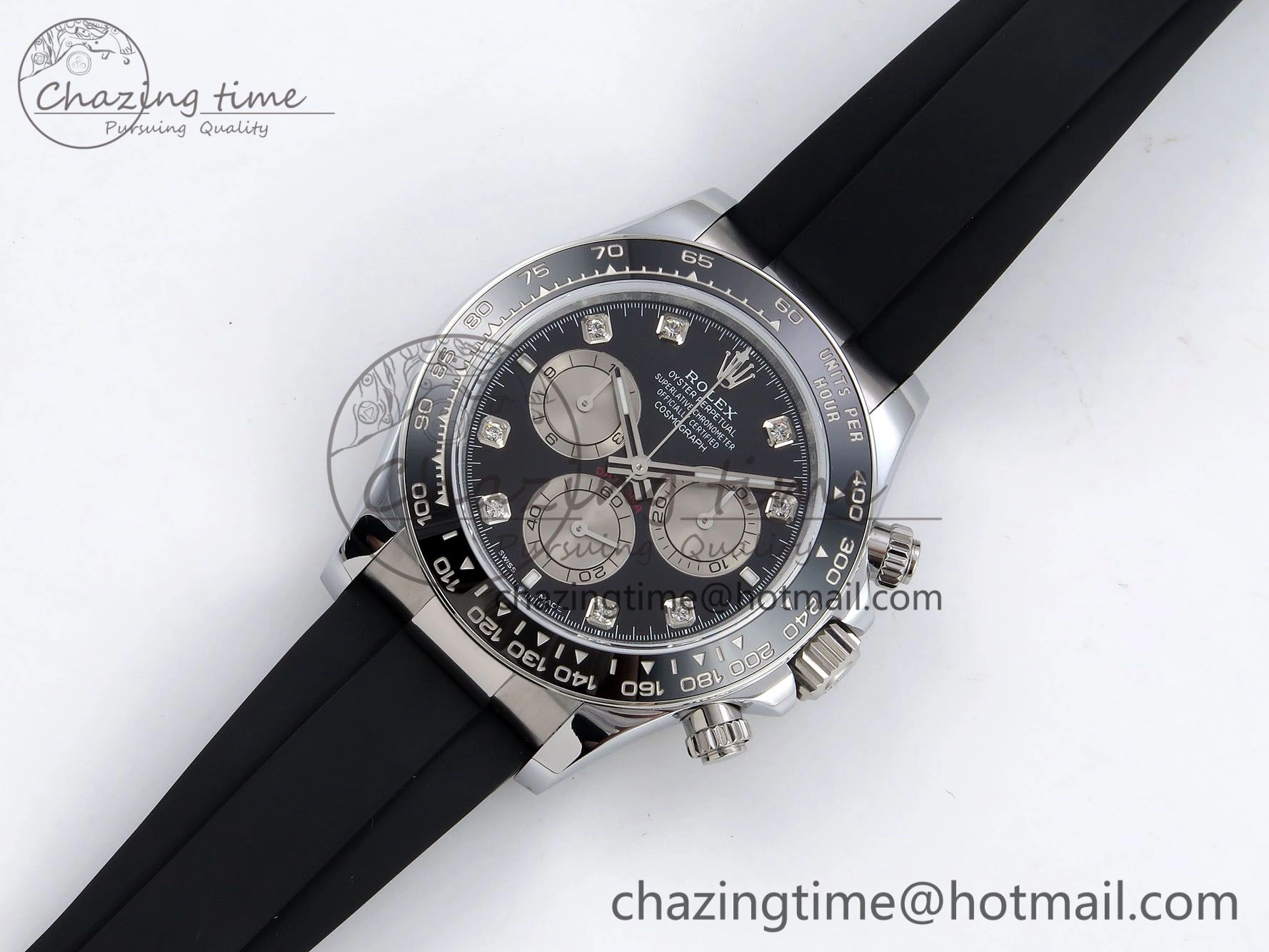 Chic Daytona 116519 QF 1:1 Best Edition Black White Diamonds Dial on Oysterflex Strap SH4130 V3 (Gain Weight) 1404