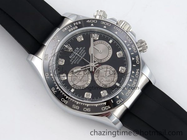 Chic Daytona 116519 QF 1:1 Best Edition Black White Diamonds Dial on Oysterflex Strap SH4130 V3 (Gain Weight) 1404