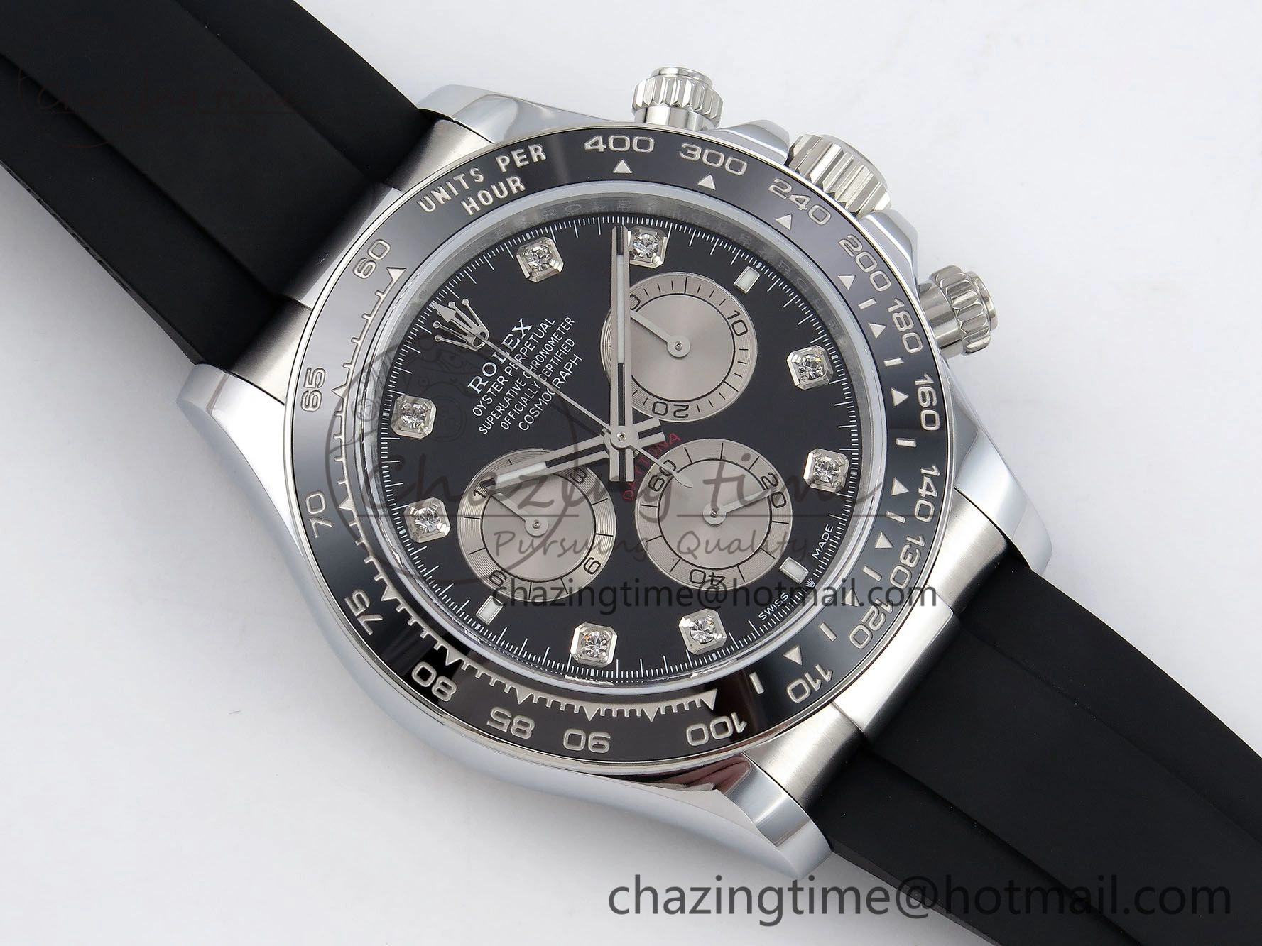 Chic Daytona 116519 QF 1:1 Best Edition Black White Diamonds Dial on Oysterflex Strap SH4130 V3 (Gain Weight) 1404