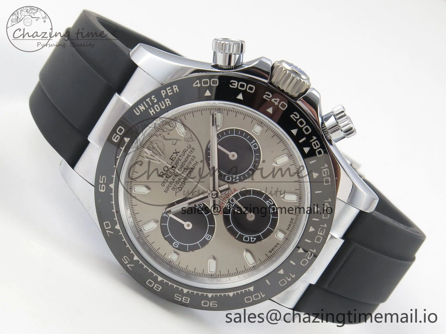 EasyCare Daytona 116519 QF 1:1 Best Edition Grey Black Dial on Oysterflex Strap SH4130 V11（Gain Weight） 172