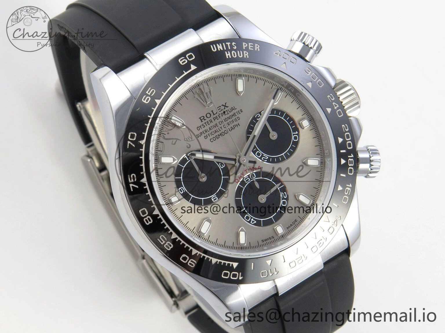 EasyCare Daytona 116519 QF 1:1 Best Edition Grey Black Dial on Oysterflex Strap SH4130 V11（Gain Weight） 172