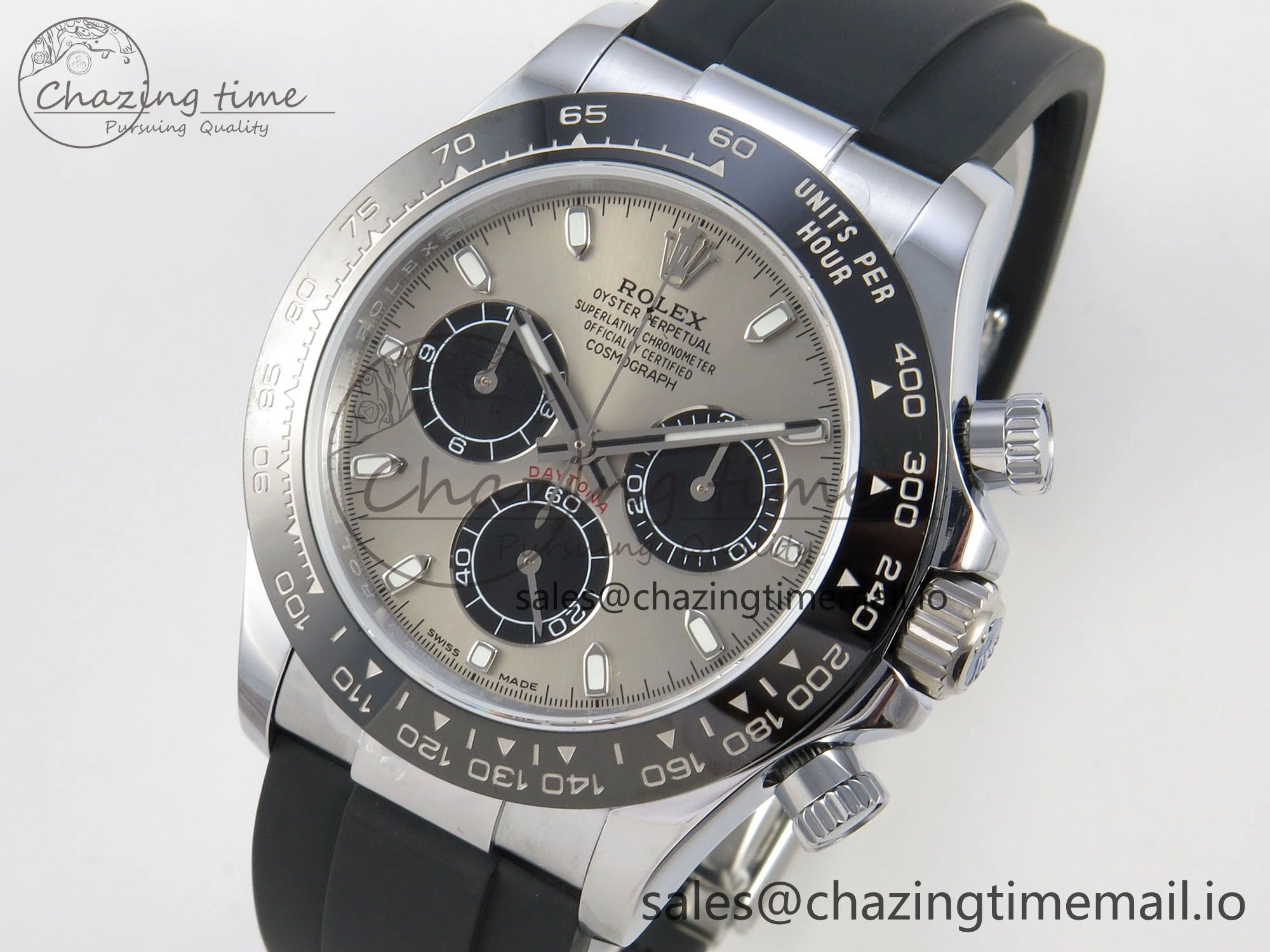 EasyCare Daytona 116519 QF 1:1 Best Edition Grey Black Dial on Oysterflex Strap SH4130 V11（Gain Weight） 172