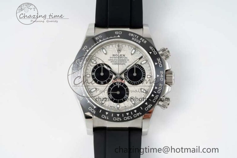 Compact Daytona 116519 QF 1:1 Best Edition Meteorite Dial on Oysterflex Rubber Strap SA 2269