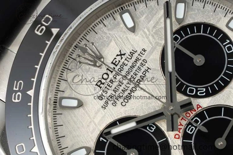 Compact Daytona 116519 QF 1:1 Best Edition Meteorite Dial on Oysterflex Rubber Strap SA 2269