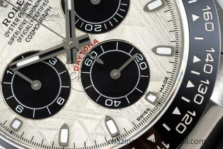 Compact Daytona 116519 QF 1:1 Best Edition Meteorite Dial on Oysterflex Rubber Strap SA 2269