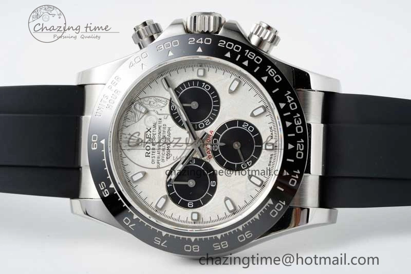 Compact Daytona 116519 QF 1:1 Best Edition Meteorite Dial on Oysterflex Rubber Strap SA 2269