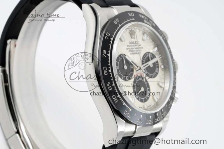 Compact Daytona 116519 QF 1:1 Best Edition Meteorite Dial on Oysterflex Rubber Strap SA 2269