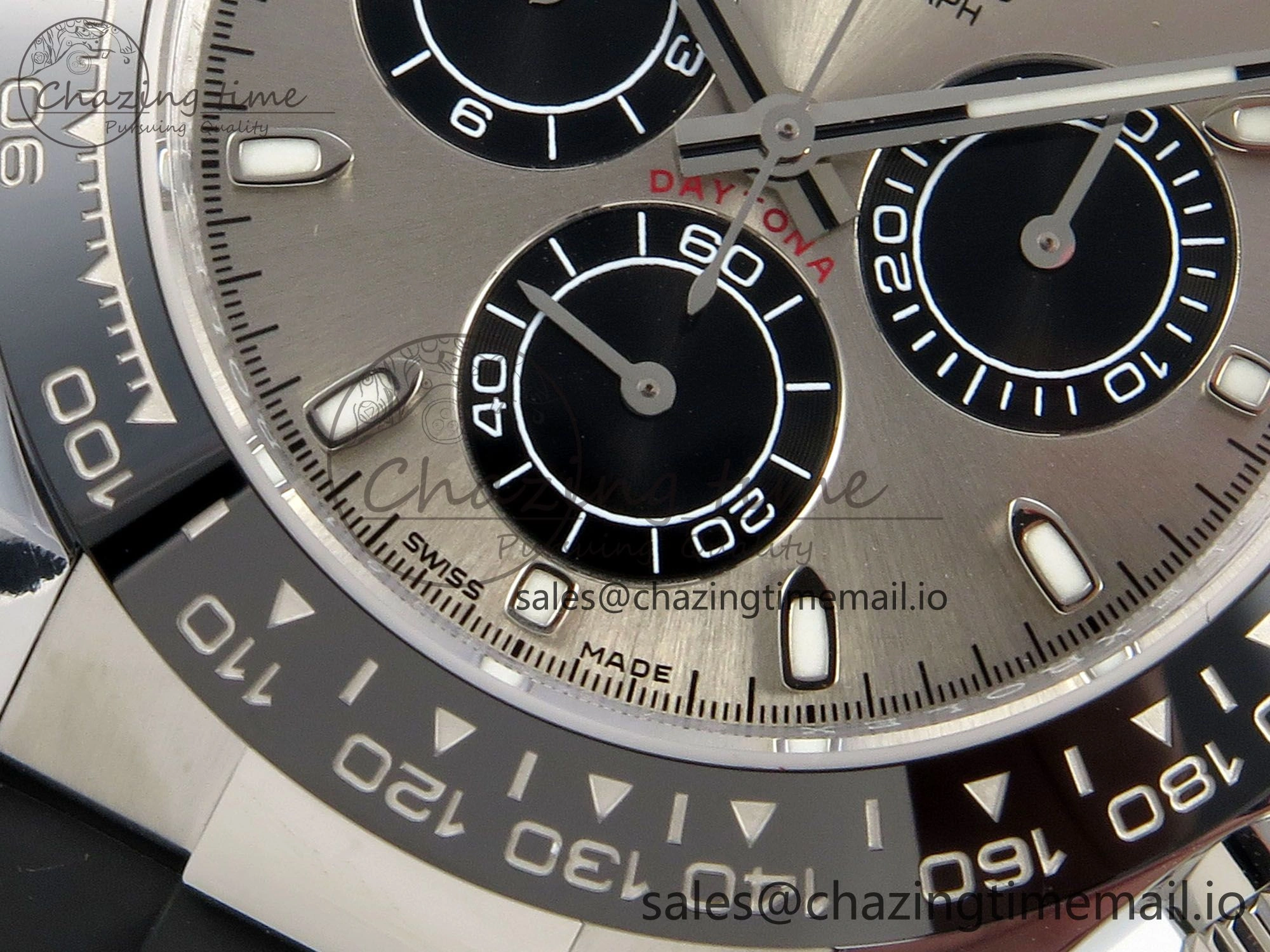 Daytona 116519 SS 3CF 1:1 Best Edition Black Bezel Grey Dial on Oysterflex Strap SH4130 V2(Mod Version) Affordable 142