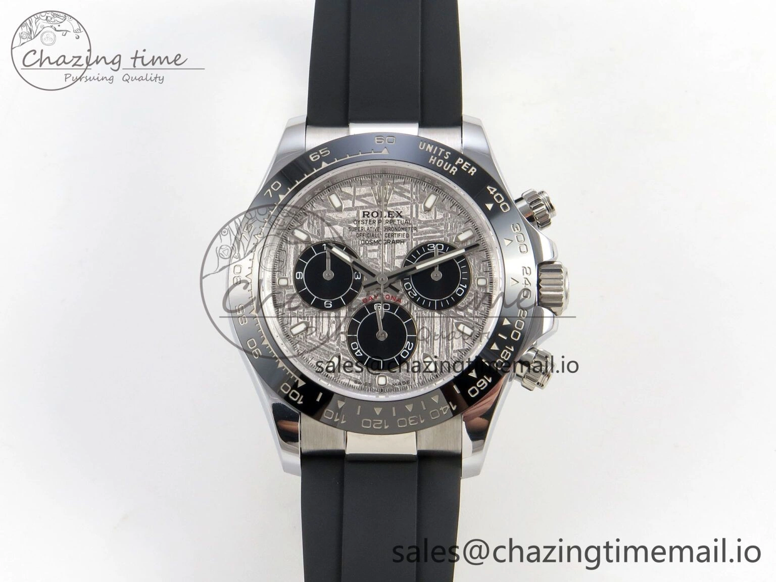 Daytona 116519 SS 3CF 1:1 Best Edition Black Bezel Meteorite Dial on Oysterflex Strap SH4130 V2(Mod Version) Chic 10814