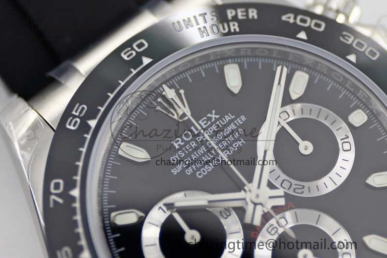 Breathable Daytona 116519 SS TWF 1:1 Best Edition 904L Steel Black Dial on Oysterflex Strap A 2409