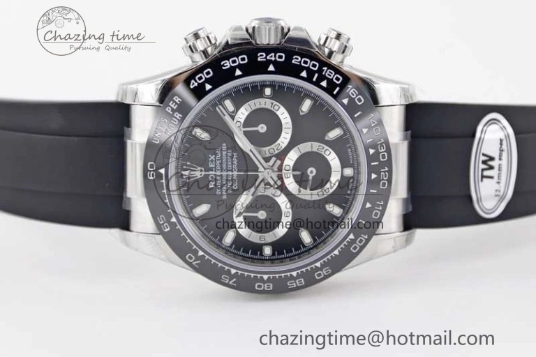 Breathable Daytona 116519 SS TWF 1:1 Best Edition 904L Steel Black Dial on Oysterflex Strap A 2409