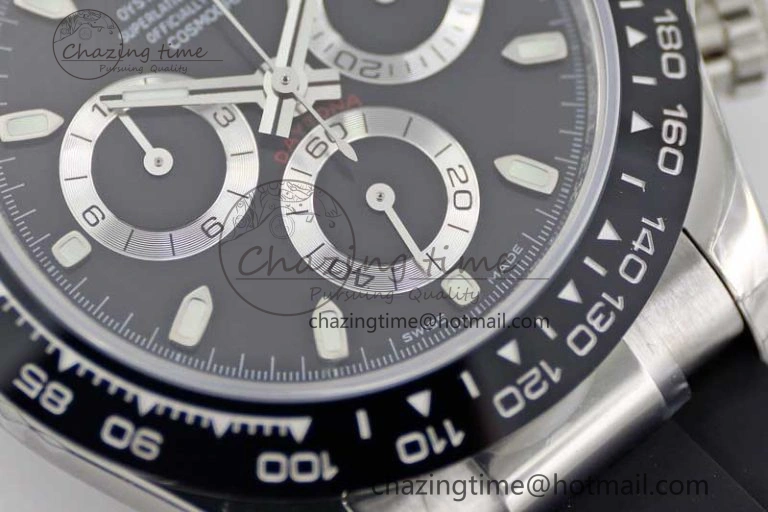 Breathable Daytona 116519 SS TWF 1:1 Best Edition 904L Steel Black Dial on Oysterflex Strap A 2409