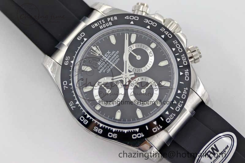 Breathable Daytona 116519 SS TWF 1:1 Best Edition 904L Steel Black Dial on Oysterflex Strap A 2409