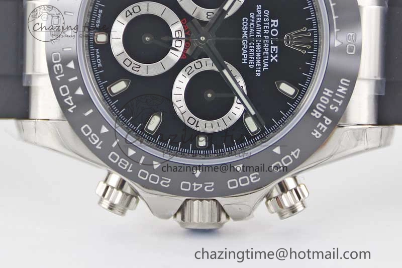 Breathable Daytona 116519 SS TWF 1:1 Best Edition 904L Steel Black Dial on Oysterflex Strap A 2409